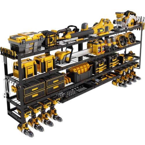 XLarge 64''W Power Tool Organizer Wall Mount, 4-Tier - size: 64''Width (XLARGE)