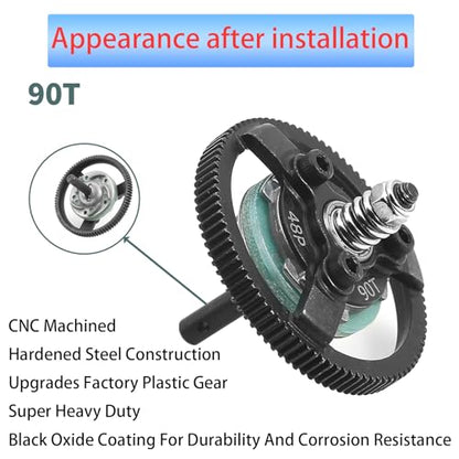 90T 48P Hardened Steel Spur Gear for Traxxas Slash Stampede Rustler 2WD - size: 48P-Spur Gear-90T