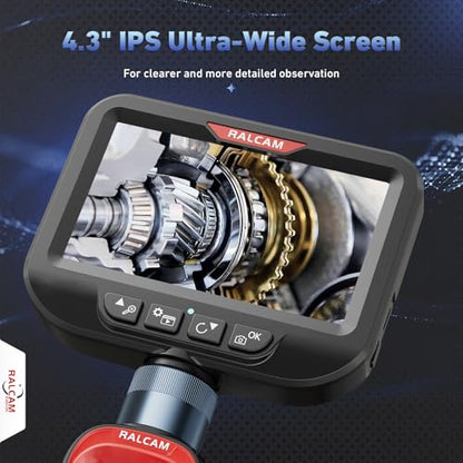 Ralcam 360° Articulating Borescope, 6.2mm/0.24in Slim Probe - size: 3.3FT Flexible Cable