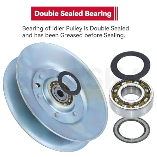 GELASKA 756-3045 Idler Pulley for Cub Cadet GT2186 GT2550 GT2554 GT2544 - color: A19 1x756-3045 White