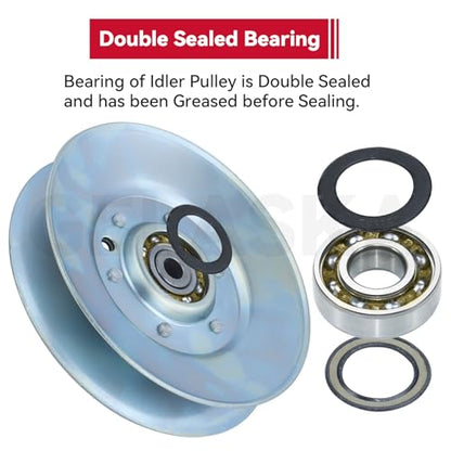 GELASKA 756-3045 Idler Pulley for Cub Cadet GT2186 GT2550 GT2554 GT2544 - color: A19 1x756-3045 White