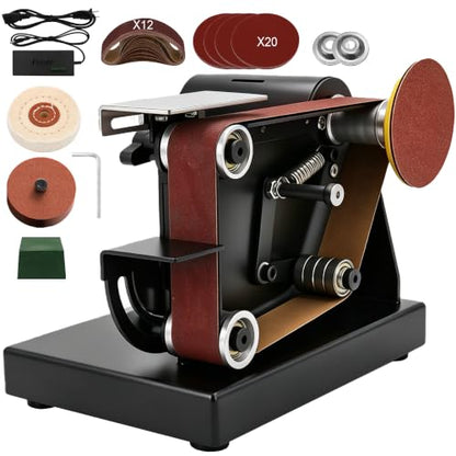 SporGain Mini Belt Sander, 4-in-1 Small Belt Grinder, 20"x1.2" Sanding Belt
