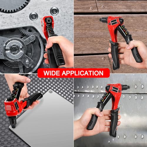 WETOLS Pop Rivet Gun Kit with 200 Blind Rivets,Upgraded Pop Rivet Tool Kit - size: 8"
