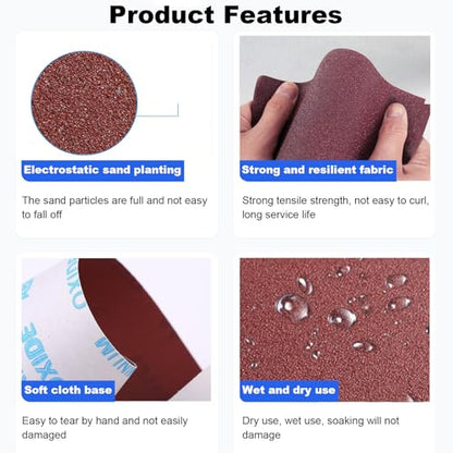 SEIWEI 180 Grit Sandpaper Roll, 1 Meter x 100mm Emery Cloth Roll, Continuous Abrasive Wet Dry Sanding Roll for Wood Furniture, Metal Polishing, Automotive Finishing, Flexible & Durable - size: P180