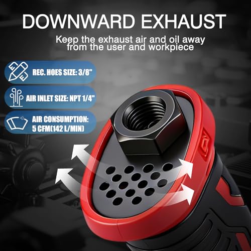 XIIW 3/8 Inch Air Impact Wrench, 745ft-lbs Nut-busting Torque, 10,000 RPM - size: 3/8 Inch | 745 ft-lbs
