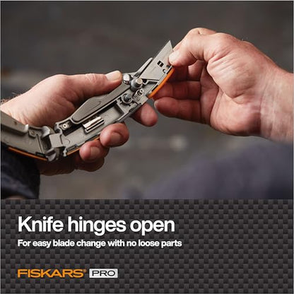 Fiskars Pro Fixed Utility Knife, Orange/Black - size: Fixed Utility Knife, style: Fixed Utility Knife