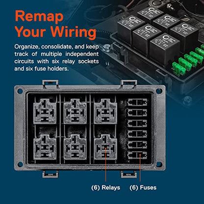 True MODS 12V Automotive Waterproof Fuse Relay Box for 5-Pin Relays - style: Box Only