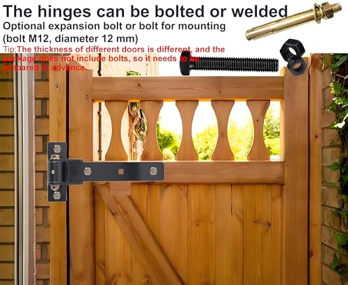13'' Heavy Duty Strap Gate Hinges 900 LBS,180° or 90° Smooth Open Hinge