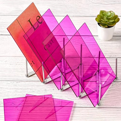 Lesnlok Purple Acrylic Sheets 1/8 Inch Thick (3mm) 2 Pack 8 x 10 Clear Plexiglass for Sign, Craft, Painting, Laser Cutting, DIY Display Projects (8"x 10", 2 Pack) - color: Purple, size: 8"x 10"