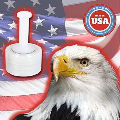 PSBM 684 Rolls 3 Inch x 1000 Feet Mini Stretch Film/Wrap with Plastic Handle, Industrial Strength Clear Shrink Plastic Wrap for Moving, Packing, Shipping, Bundling & Storage - size: 3 Inch, style: 684 Rolls