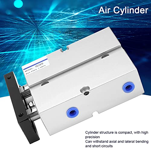 30mm Air Cylinder TN25 Dual Shaft Rod Double Acting Pneumatic Air Cylinder Bore 25mm/1in 0.1-0.9MPa Maximum Stroke 200mm Pneumatic Cylinder Cylinder - size: 30mm
