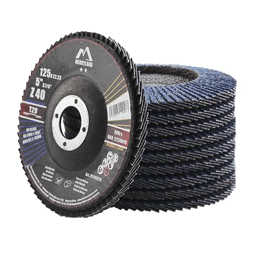 Merryland 10 Pack 40 Grit Flap Disc 5 inch Metal T29 Flap Wheel - style: Z40 10PCS