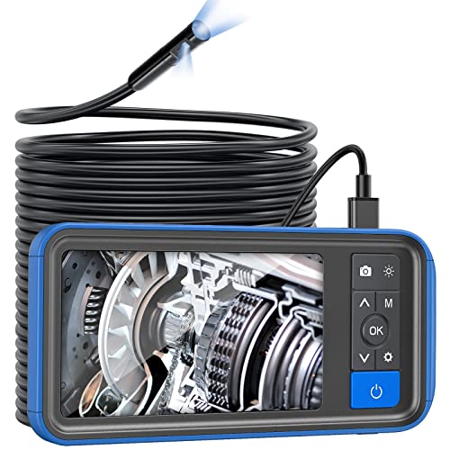 50FT Dual Lens Endoscope with Light, Teslong MS450 Drain Pipe Snake Camera - size: 50FT