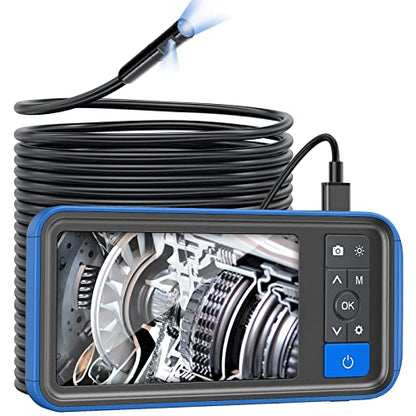 50FT Dual Lens Endoscope with Light, Teslong MS450 Drain Pipe Snake Camera - size: 50FT