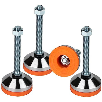 Heavy Duty Leveling feet,Leg Leveler 2.36" Dia Base,Adjustable Leveling feet M12 Thread, 1300 Lb Capacity,Capacity for Workbench, Machine, Cabinet, (D60xM12x100,4 Pack) - size: D60xM12x100,4 Pack