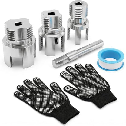 3PCS Internal/External Pipe Threading Tool Set for 1/2",3/4",1" PVC Pipe