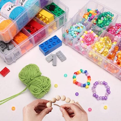 Bead Organizer 3 Tier 30 grid Stackable Craft Tackle Storage Container - size: 3-Tier