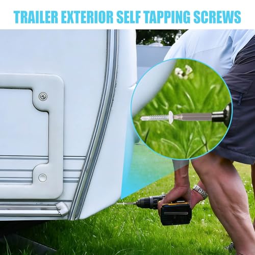 Enclosed Trailer Screws Self Tapping White 100 Pack #10 x 3/4 Inch - color: White, size: #10 x 3/4 Inch