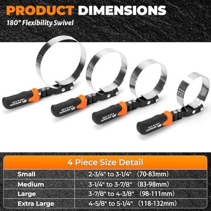 8-Piece Oil Filter Wrench Set
