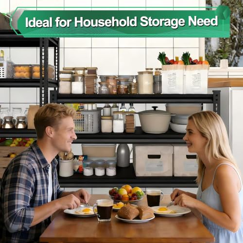 Storage Garage Shelving Units: 48" W x 16" D x 39" H Black