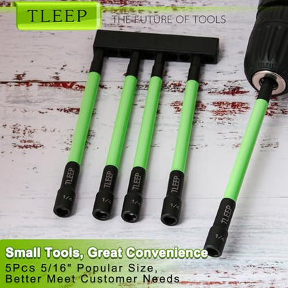 150mm 1/4" Magnetic Nut Driver Set for Impact Drill, 1/4" Hex Shank - size: F.1/4"
