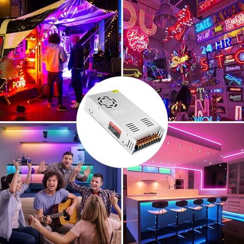 inShareplus 24V 25A 600W LED Power Supply, AC 100-240V to DC 24 Volt Regulated Switching Converter, Low Voltage Transformer for Strip Lights, Lighting Modules and 24V Devices - style: 24V 600W