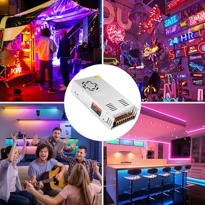inShareplus 24V 25A 600W LED Power Supply, AC 100-240V to DC 24 Volt Regulated Switching Converter, Low Voltage Transformer for Strip Lights, Lighting Modules and 24V Devices - style: 24V 600W