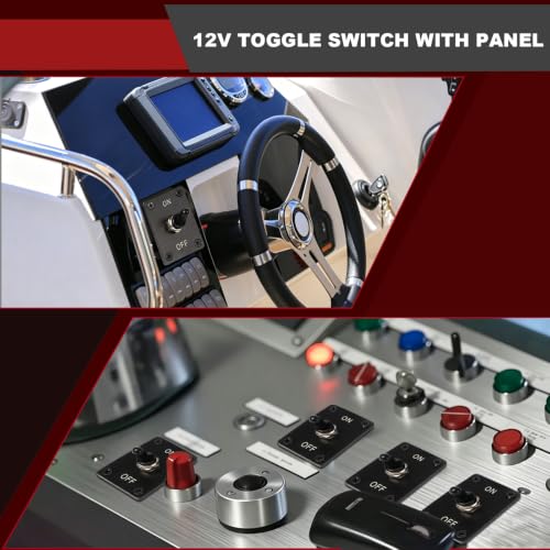 12V 30A Waterproof Toggle Switch, 2 Pin SPST ON/Off Toggle Switch
