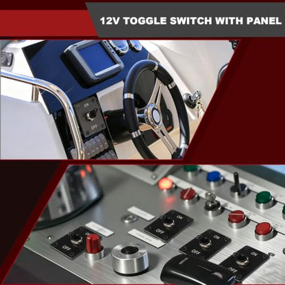 12V 30A Waterproof Toggle Switch, 2 Pin SPST ON/Off Toggle Switch