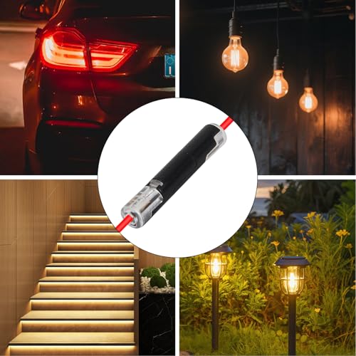 AITRIP 100PCS Single Wire Connector, 1 Wire Plug in Connector with Locking Buckle,No Wire Tripping Solderless for LED Lights, DIY Projects - color: 100PCS
