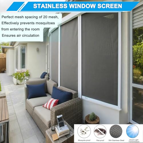 304 Stainless Steel Wire Mesh Screen 20 Mesh, 15.7"x 147", 1mm Hole - size: 15.7"x147"(40x375cm), style: 20Mesh x 0.30mm