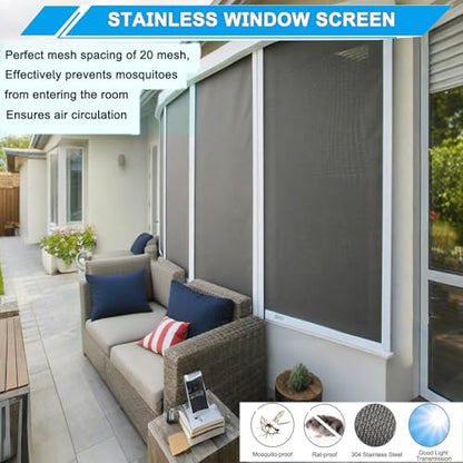 304 Stainless Steel Wire Mesh Screen 20 Mesh, 15.7"x 147", 1mm Hole - size: 15.7"x147"(40x375cm), style: 20Mesh x 0.30mm