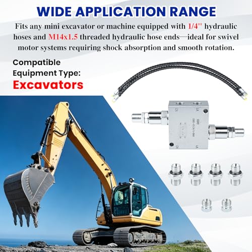 Mini Excavator Cushion Valve Kit, Hydraulic Swivel Motor Buffer Valves