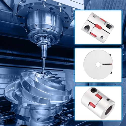 MECCANIXITY Aluminum Shaft Coupling 10mm to 15mm Flexible Spider Coupling L50mm x D40mm Coupler Jaw Spider Shaft Joint Connector for 3D Printers DIY Encoder CNC Router Milling Machine - size: 10mm to 15mm