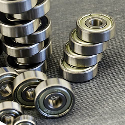 uxcell 6200-2RS Deep Groove Ball Bearing 10mm x 30mm x 9mm Double Sealed Carbon Steel Bearings 8pcs - size: 10mmx30mmx9mm