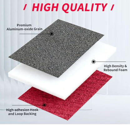 26PCS Hook & Loop Sanding Sponge, Washable and Reusable Sanding Blocks - size: 180 Grit