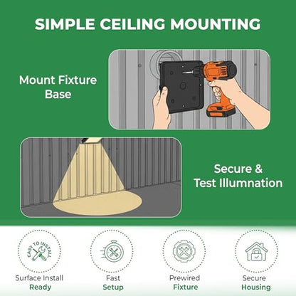 E2 Lighting LED Canopy Light, Emergency Battery Backup, 55W Adjustable - color: Dark Bronze w Battery