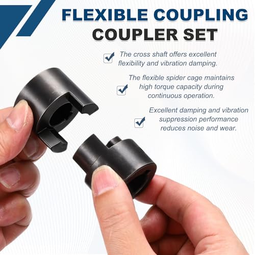 MECCANIXITY Flexible Coupling Coupler Set, 5/16" to 25/64" L070 Black - size: 5/16" to 25/64"