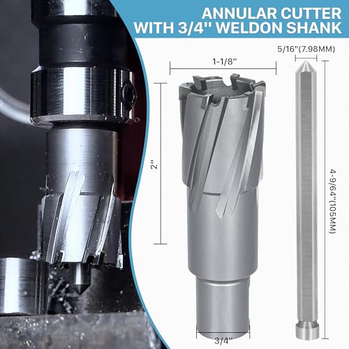 KEENTECH Carbide-Tipped Annular Cutter 1-1/8" Diameter x 2" Depth - size: 1-1/8" Dia * 2" Depth