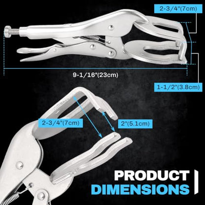 4 Pack 9-Inch Locking Pliers Welding Clamp Pliers
