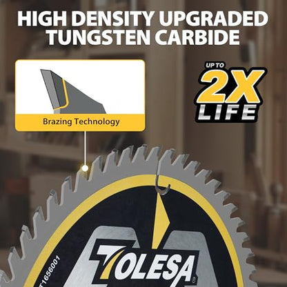TOLESA 6 1/2 Circular Saw Blades, 60T for Wood and Plywood, 3-Pack - size: 6-1/2'' 60T