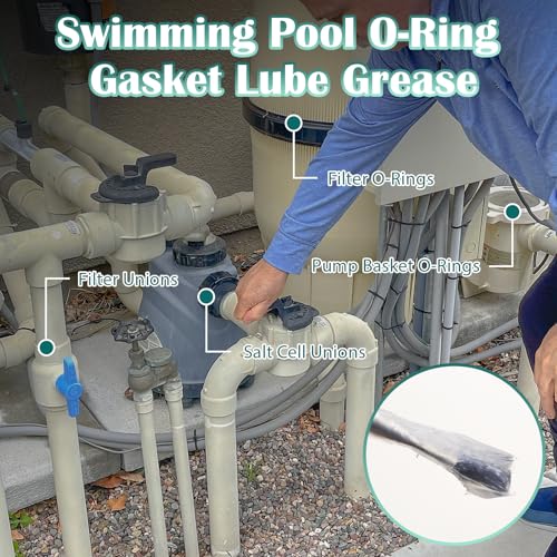 KEZE Pool Lube for O Ring Food Grade Waterproof Silicone Faucet Grease for Pool Filter Plumbing Plastic Parts Gasket Valve Rubber Seals Paste with Brush Top Can 8 OZ - size: 1 Pack (8oz)