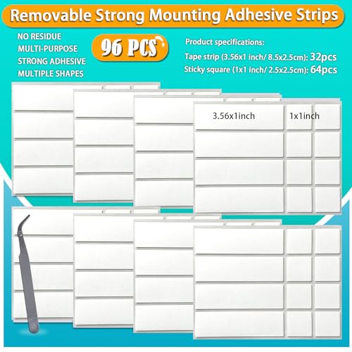 Birllaid Double Sided Tape for Walls, Picture Hanging Strips Removable Mounting Adhesive Tape for Hanging Picture Poster Decorations