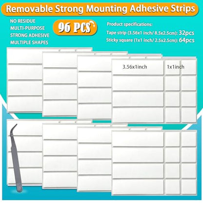 Birllaid Double Sided Tape for Walls, Picture Hanging Strips Removable Mounting Adhesive Tape for Hanging Picture Poster Decorations