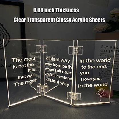 2-Pack Clear Acrylic Sheets, 8.5x11 inch Plexiglass Sheets 2mm