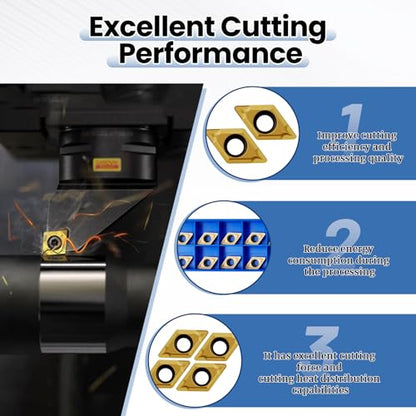 DCMT11T308 DCMT32.52 Carbide Turning Inserts, Multilayer Coated DCMT Insert - size: DCMT32.52 DCMT11T308
