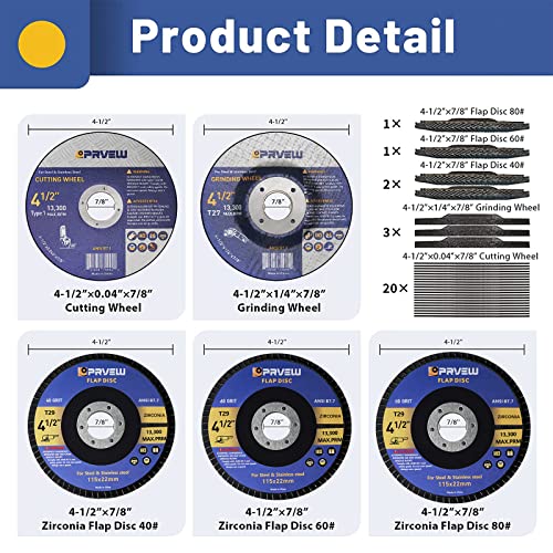 27-Pack 4 1/2 Inch Cut Off Wheels Grinding Disc Set - style: C&G Wheels Set(27-PK)