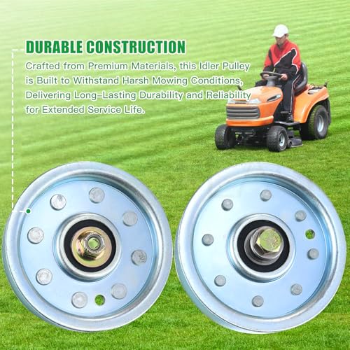 2 Pack 756-0627D Idler Pulley for Cub Cadet LT1045 LT1046 Decks - color: T11 2x756-0627