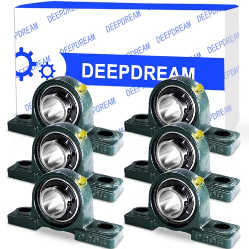 UCP205-16 Pillow Block Bearing 1 Inch Shaft Pack of 6 Mounted P205 Cast Iron With 1" Bore, Self Alignment - size: UCP205-16-6pcs