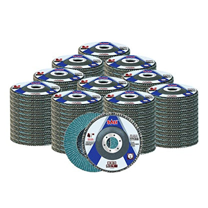 Sali 100 Pack Zirconia Flap Disc 60 Grit 4.5" x 7/8-Inch Sanding Disc Bevel Type #29 Premium and Industrial Grade Angle Grinder Grinding Wheel High Performance Edge Grinding - style: Grit60